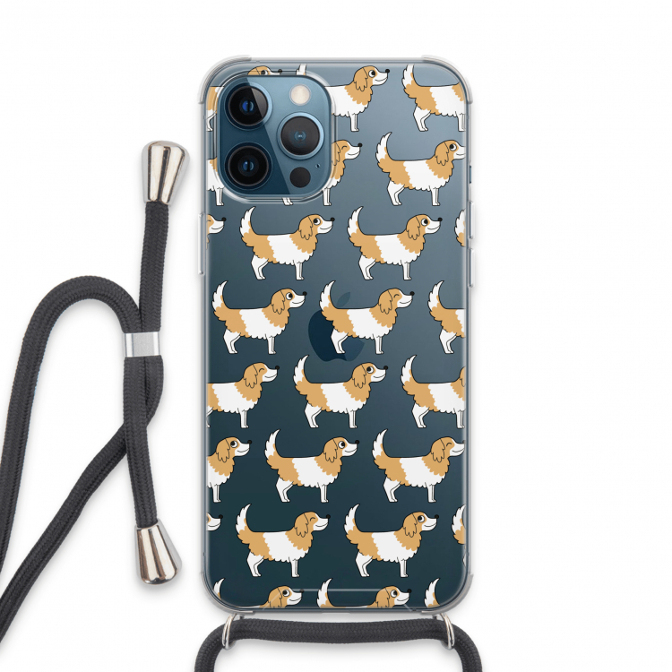 Doggy: iPhone 13 Pro Max Transparant Hoesje met koord