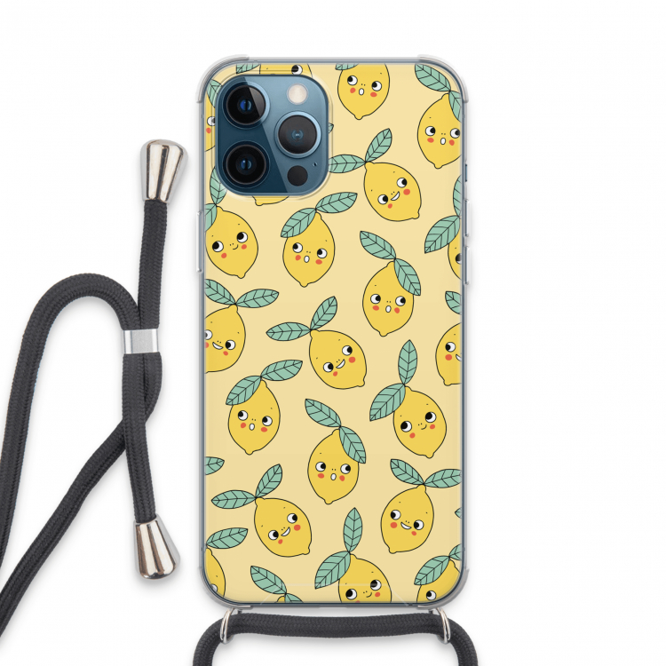 Citroenen: iPhone 13 Pro Max Transparant Hoesje met koord