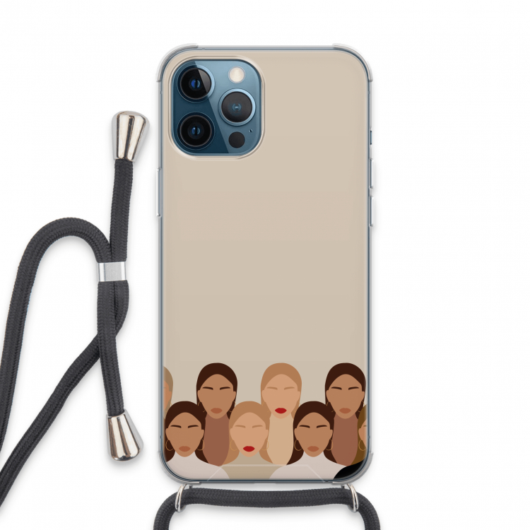 Girls girls girls: iPhone 13 Pro Max Transparant Hoesje met koord