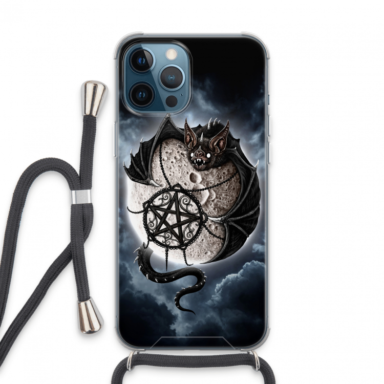 Volle maan: iPhone 13 Pro Max Transparant Hoesje met koord