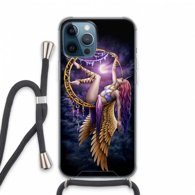 Aerial Angel: iPhone 13 Pro Max Transparant Hoesje met koord