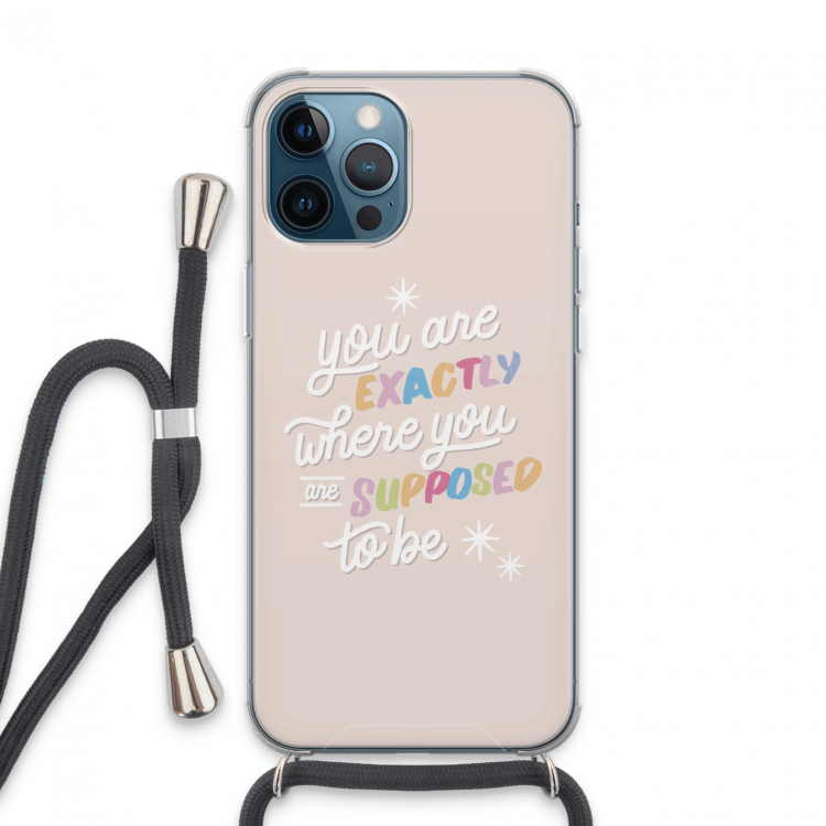 Right Place: iPhone 13 Pro Max Transparant Hoesje met koord