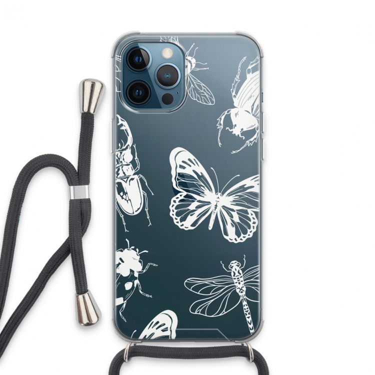 Tiny Bugs: iPhone 13 Pro Max Transparant Hoesje met koord