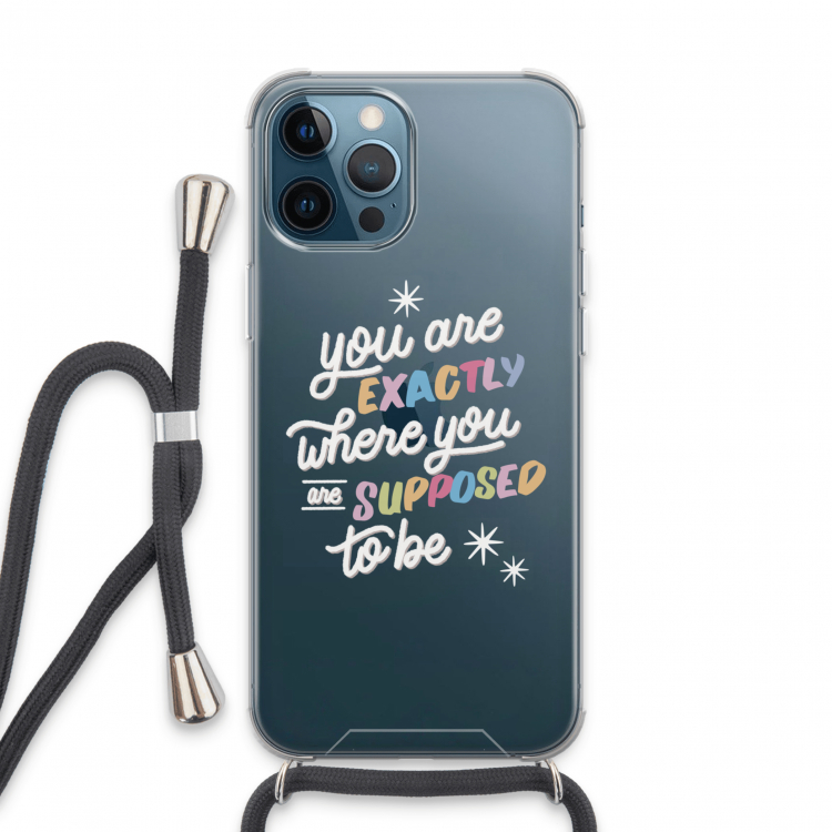 Right Place: iPhone 13 Pro Max Transparant Hoesje met koord