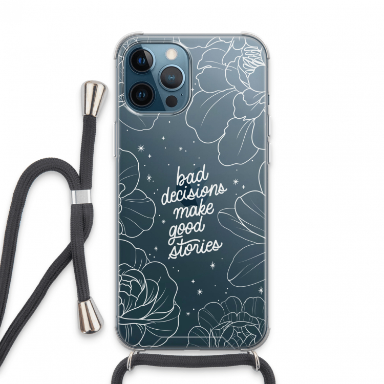 Good stories: iPhone 13 Pro Max Transparant Hoesje met koord