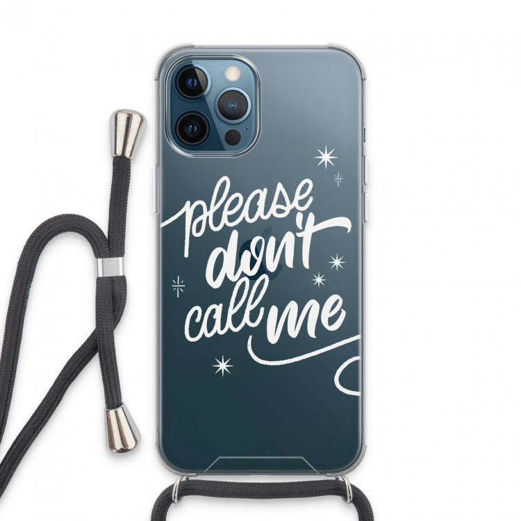 Don't call: iPhone 13 Pro Max Transparant Hoesje met koord