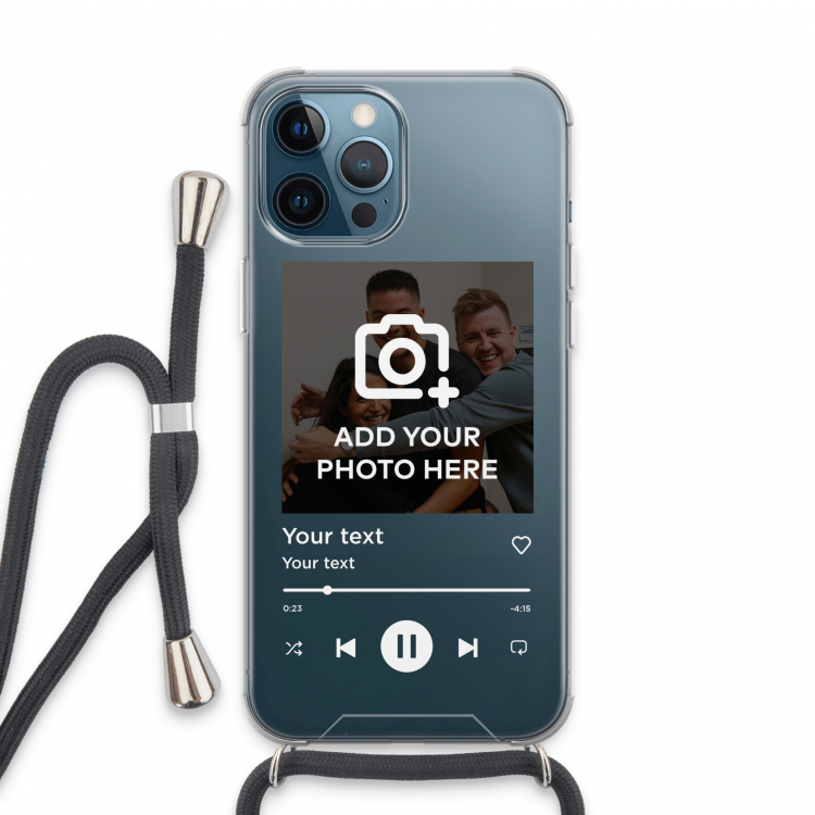 Music Player: iPhone 13 Pro Max Transparant Hoesje met koord