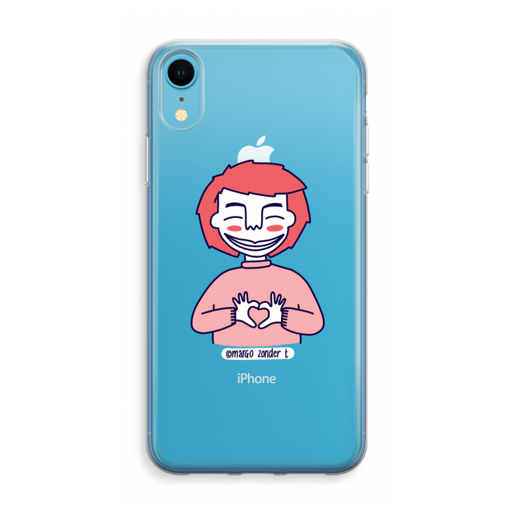 Hartje: iPhone XR Transparant Hoesje