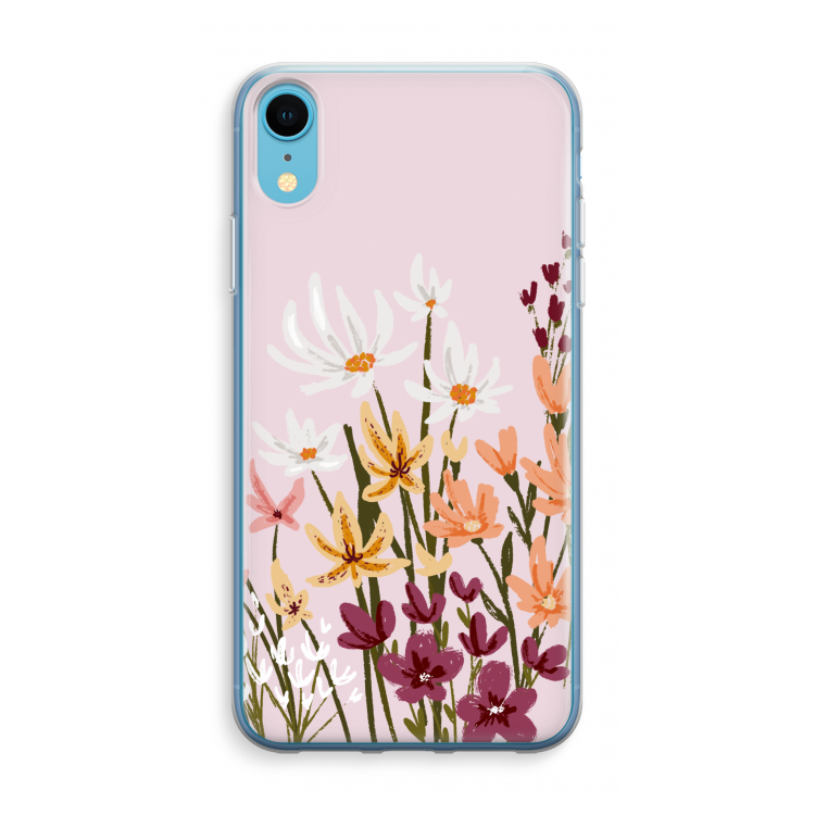 Painted wildflowers: iPhone XR Transparant Hoesje