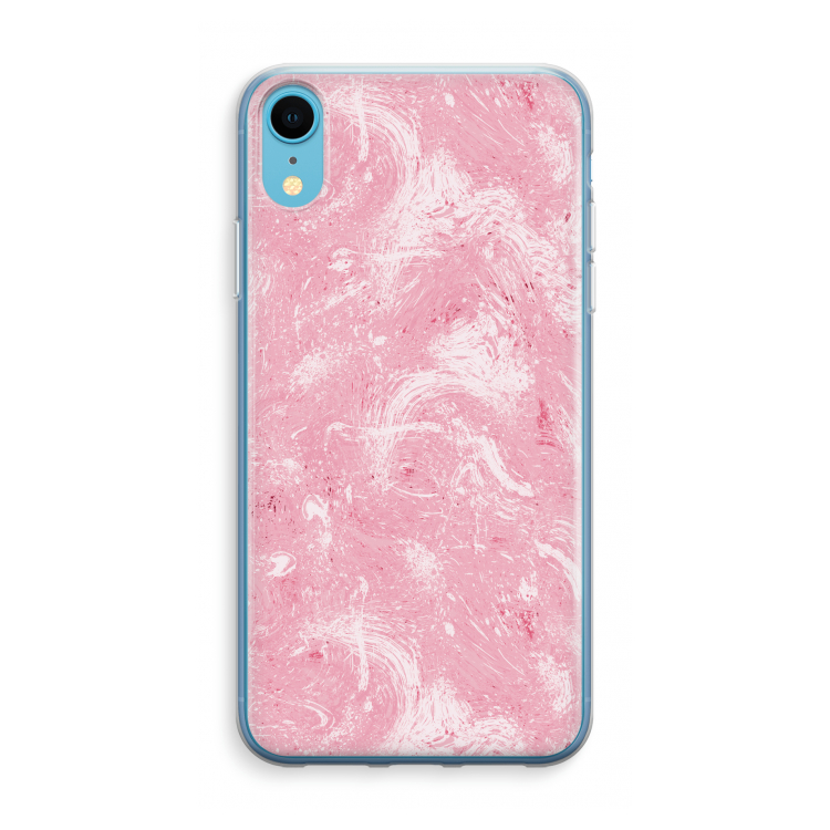 Abstract Painting Pink: iPhone XR Transparant Hoesje