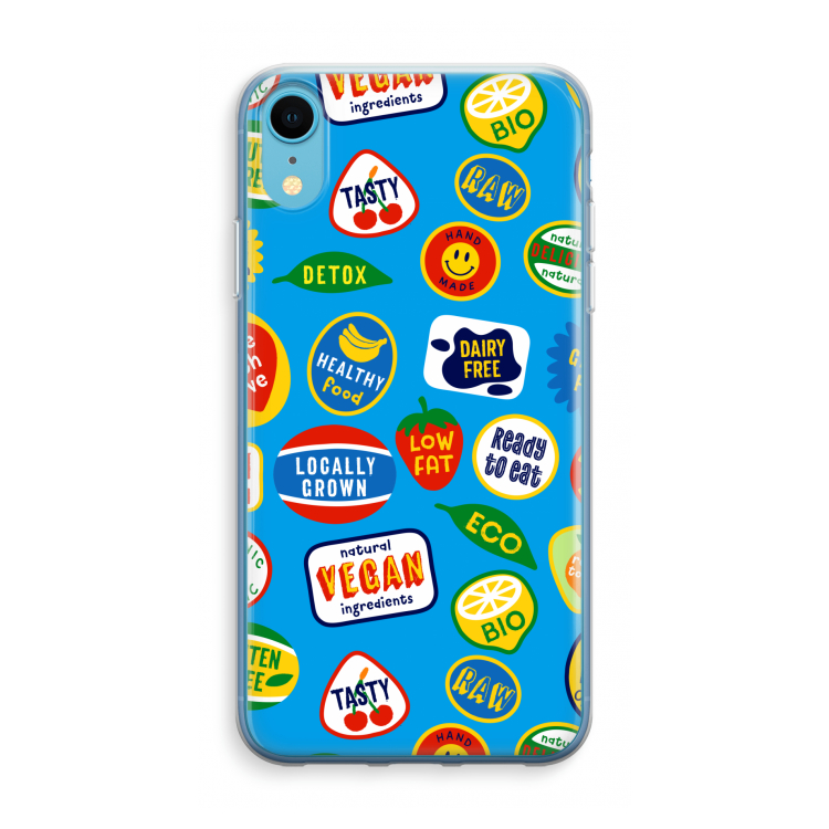Fruitsticker: iPhone XR Transparant Hoesje