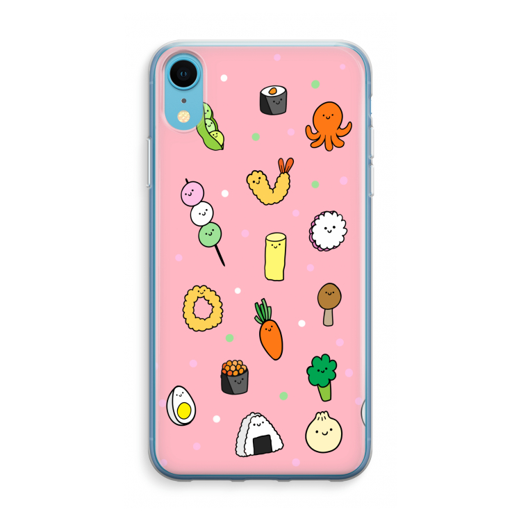 Happy bento friends: iPhone XR Transparant Hoesje