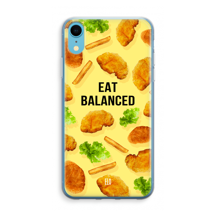 Eat Balanced: iPhone XR Transparant Hoesje
