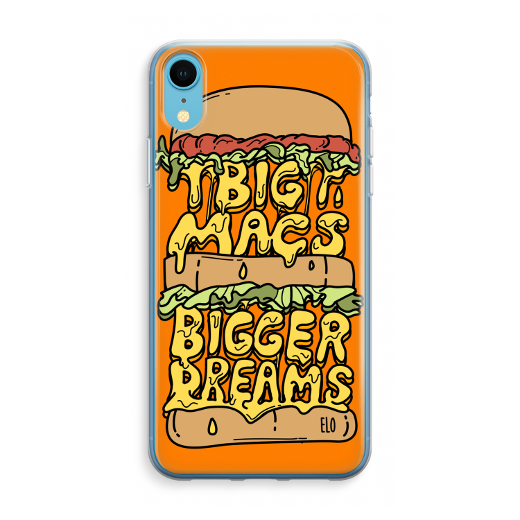 Big Macs Bigger Dreams: iPhone XR Transparant Hoesje
