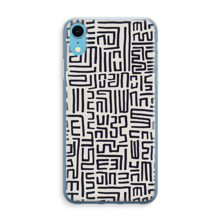 Moroccan Print: iPhone XR Transparant Hoesje