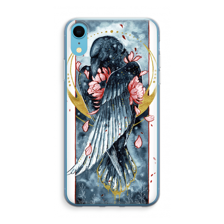 Golden Raven: iPhone XR Transparant Hoesje