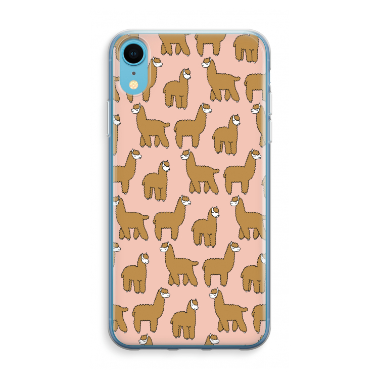 Alpacas: iPhone XR Transparant Hoesje