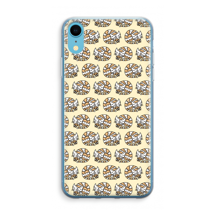 Slapende poes: iPhone XR Transparant Hoesje