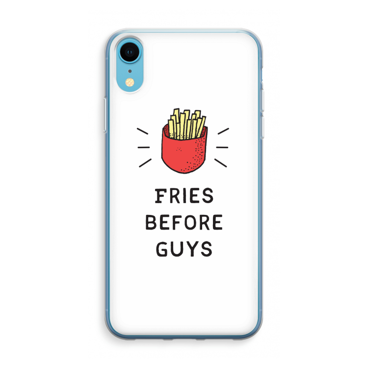 Fries before guys: iPhone XR Transparant Hoesje