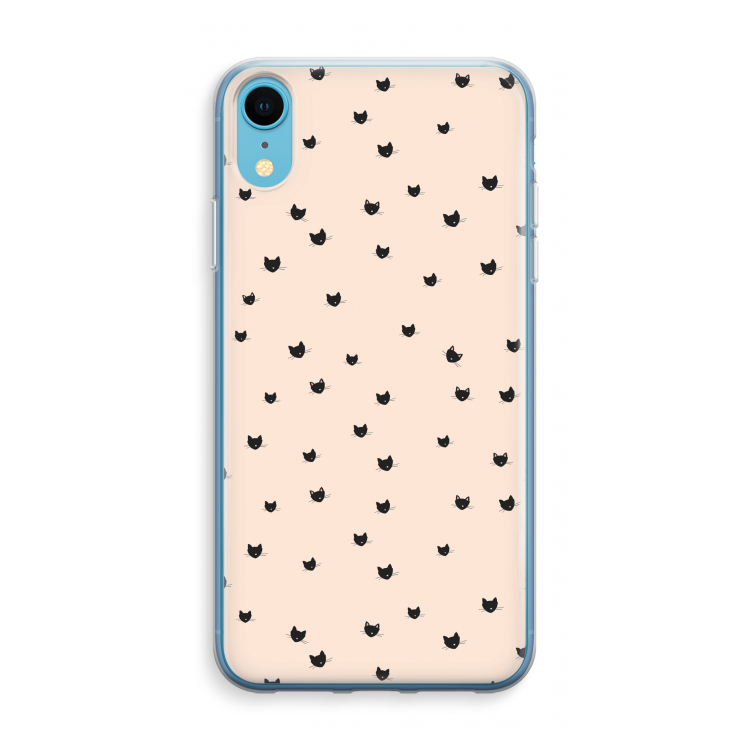 Kleine kattenkopjes: iPhone XR Transparant Hoesje
