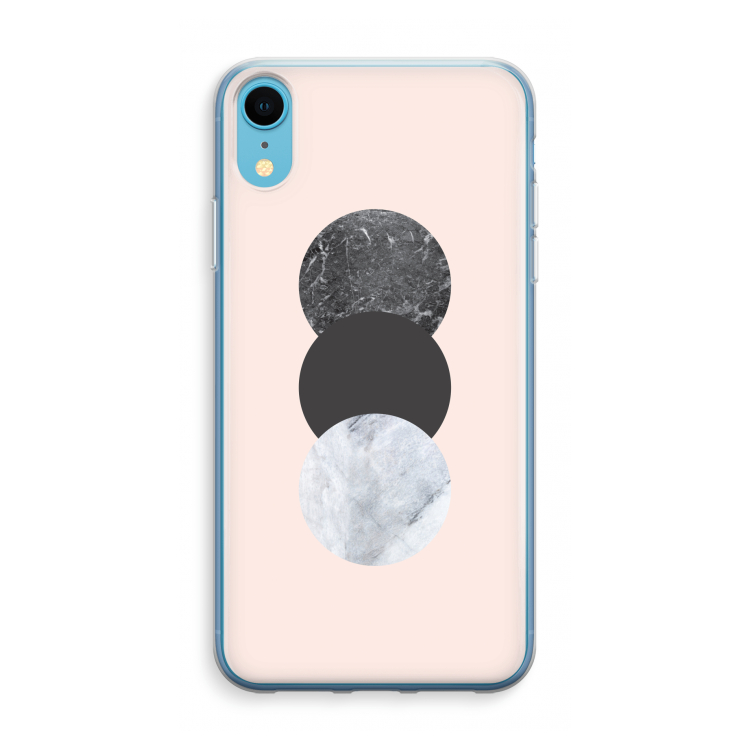 Marmeren cirkels: iPhone XR Transparant Hoesje