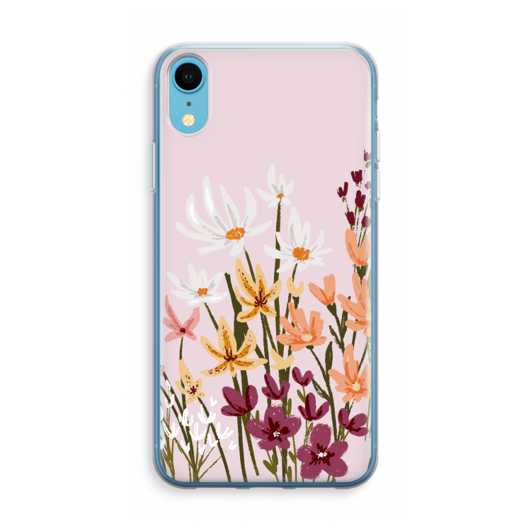 Painted wildflowers: iPhone XR Transparant Hoesje