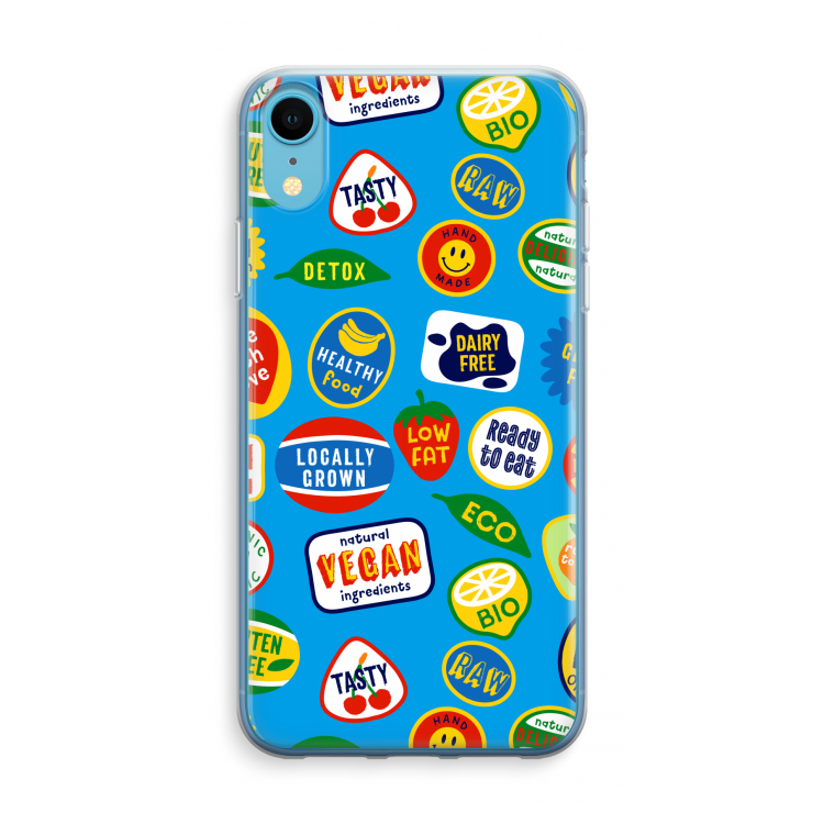 Fruitsticker: iPhone XR Transparant Hoesje