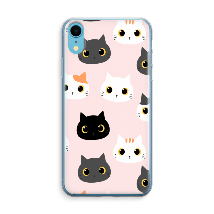 Katten: iPhone XR Transparant Hoesje