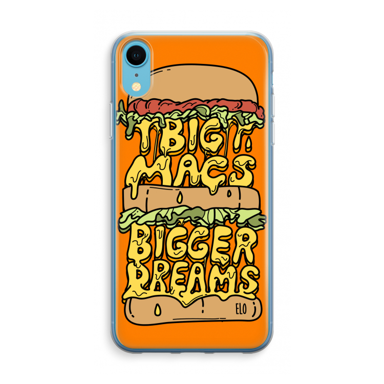 Big Macs Bigger Dreams: iPhone XR Transparant Hoesje