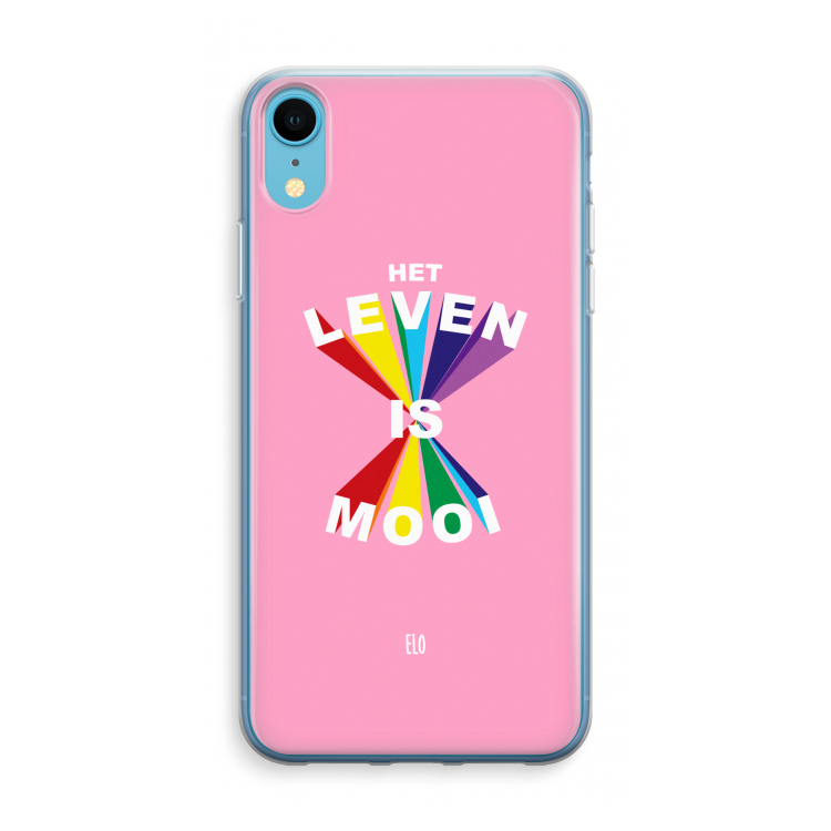 Het Leven Is Mooi: iPhone XR Transparant Hoesje