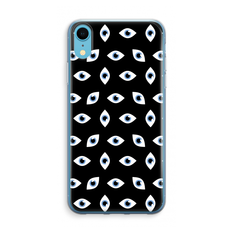 Eyes pattern: iPhone XR Transparant Hoesje