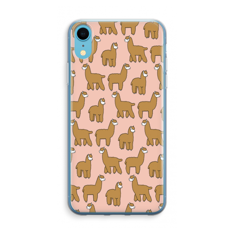 Alpacas: iPhone XR Transparant Hoesje