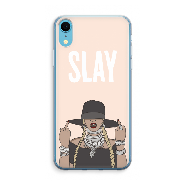 Slay All Day: iPhone XR Transparant Hoesje