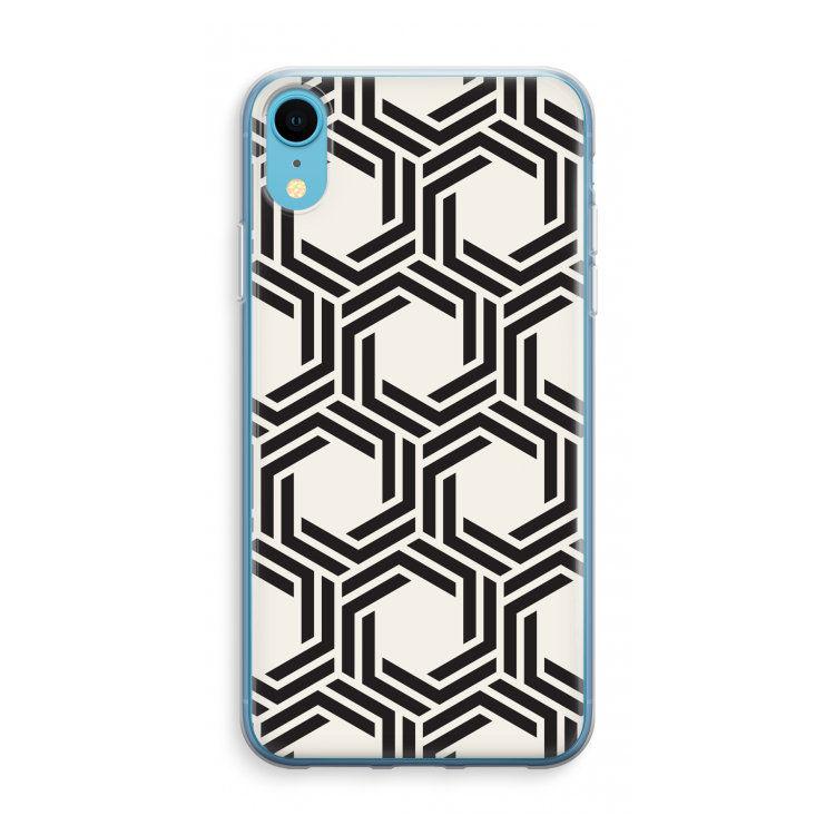 Geometrisch patroon: iPhone XR Transparant Hoesje