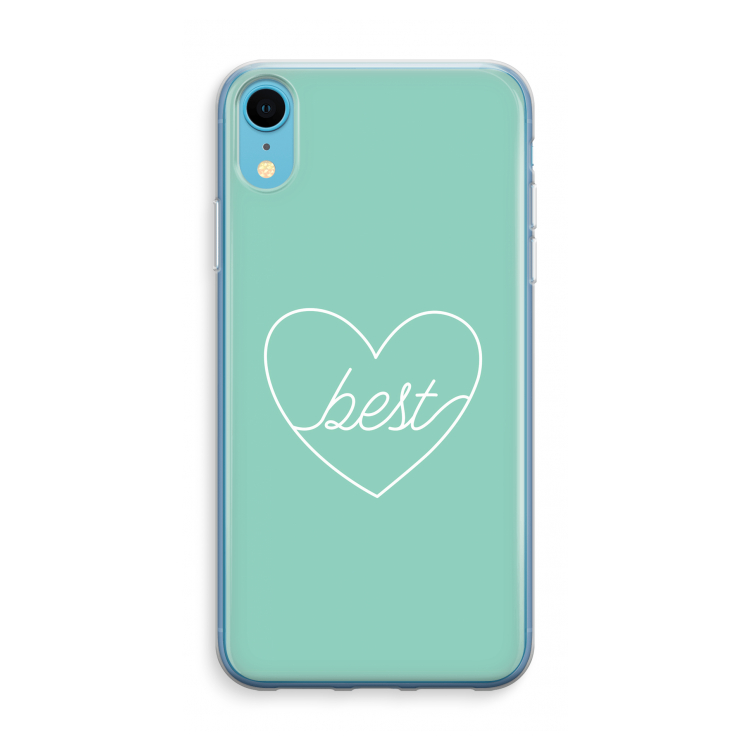 Best heart pastel: iPhone XR Transparant Hoesje