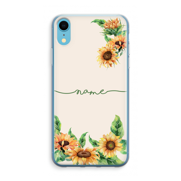 Zonnebloemen: iPhone XR Transparant Hoesje