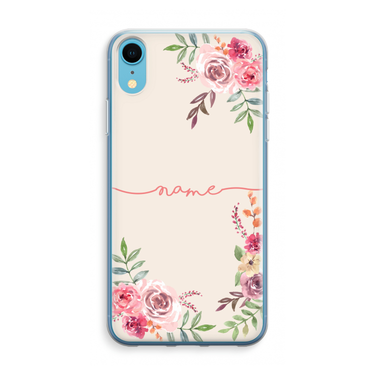 Rozen: iPhone XR Transparant Hoesje