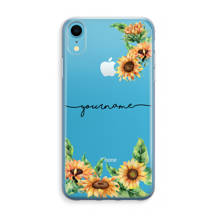Zonnebloemen: iPhone XR Transparant Hoesje