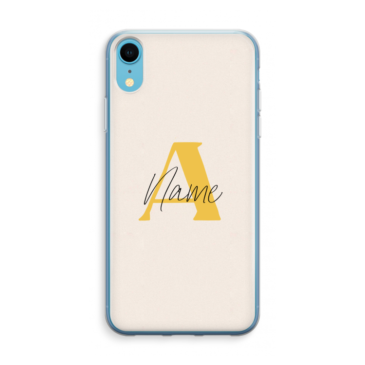 Amber Script: iPhone XR Transparant Hoesje