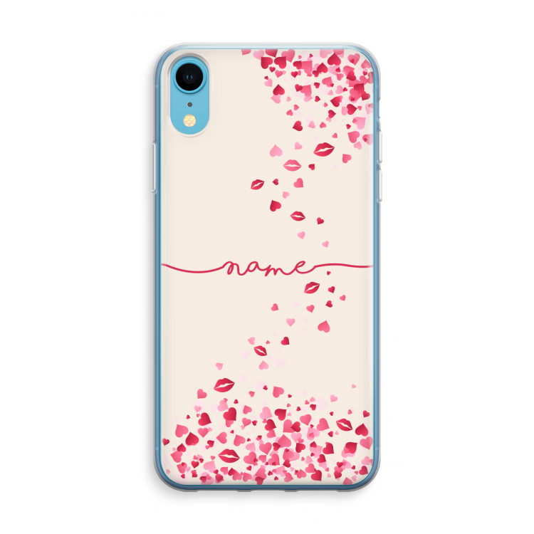 Hartjes en kusjes: iPhone XR Transparant Hoesje