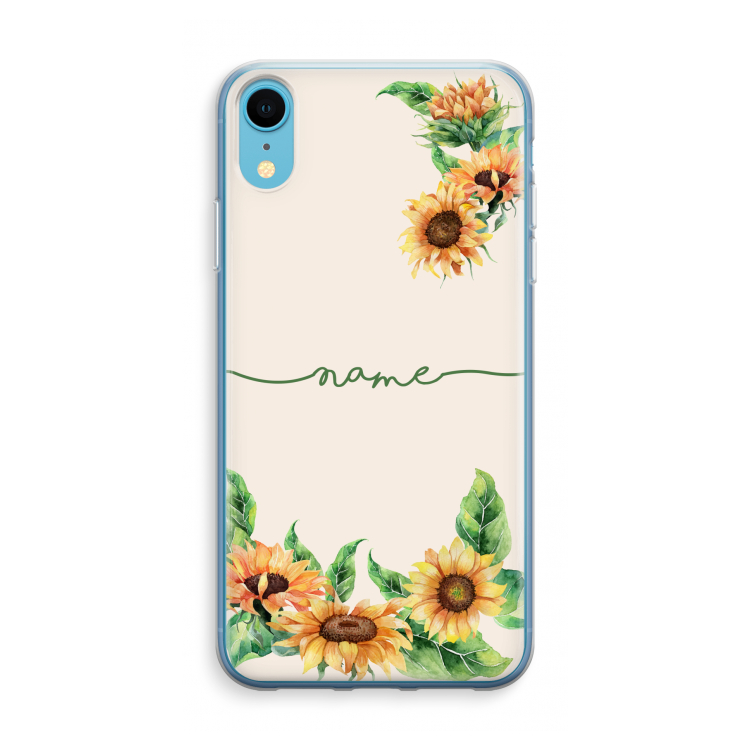 Zonnebloemen: iPhone XR Transparant Hoesje