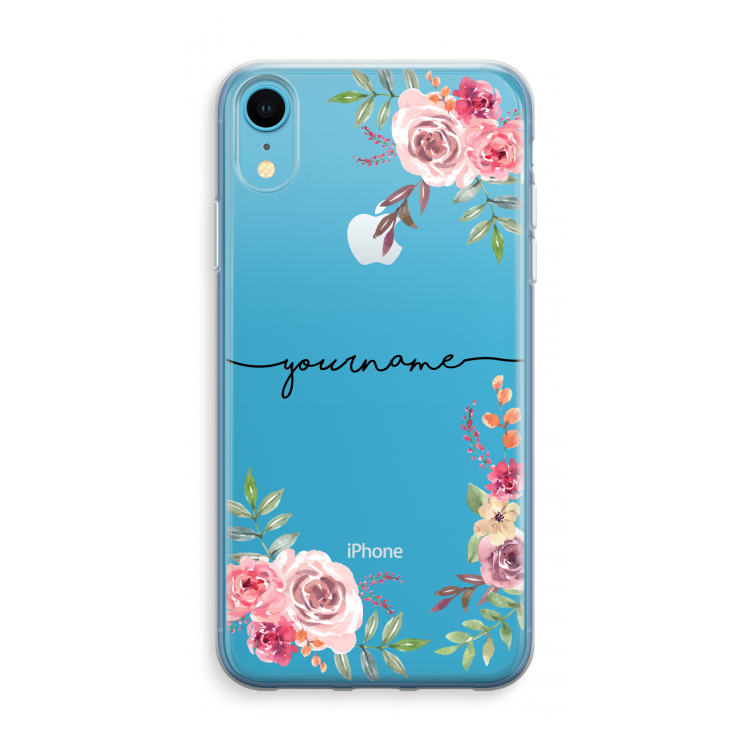 Rozen: iPhone XR Transparant Hoesje