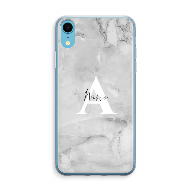 Ivory Marble: iPhone XR Transparant Hoesje