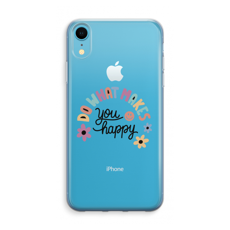 Happy days: iPhone XR Transparant Hoesje