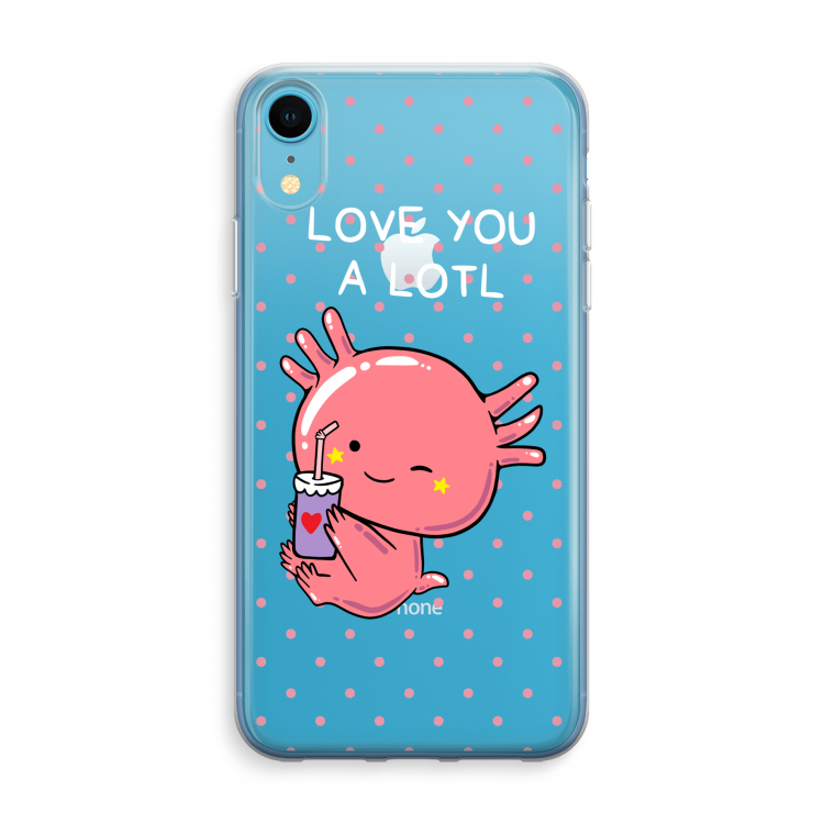 Love You A Lotl: iPhone XR Transparant Hoesje