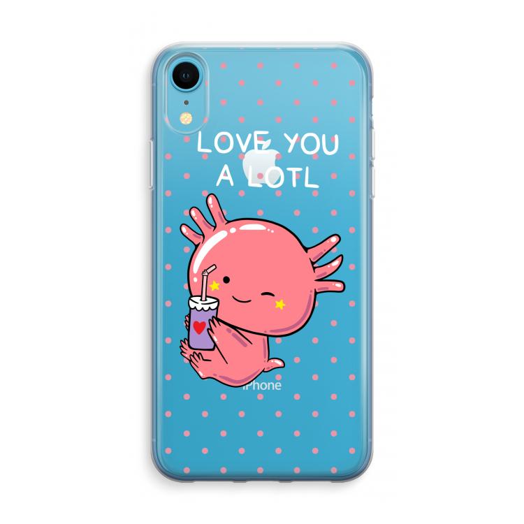 Love You A Lotl: iPhone XR Transparant Hoesje