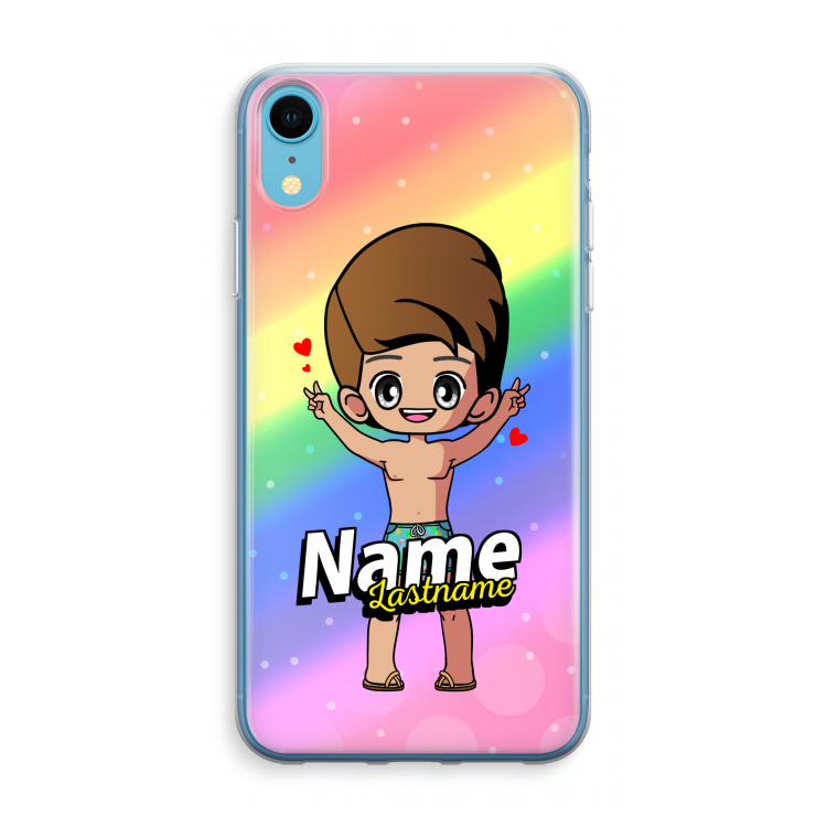 Chibi Maker man: iPhone XR Transparant Hoesje