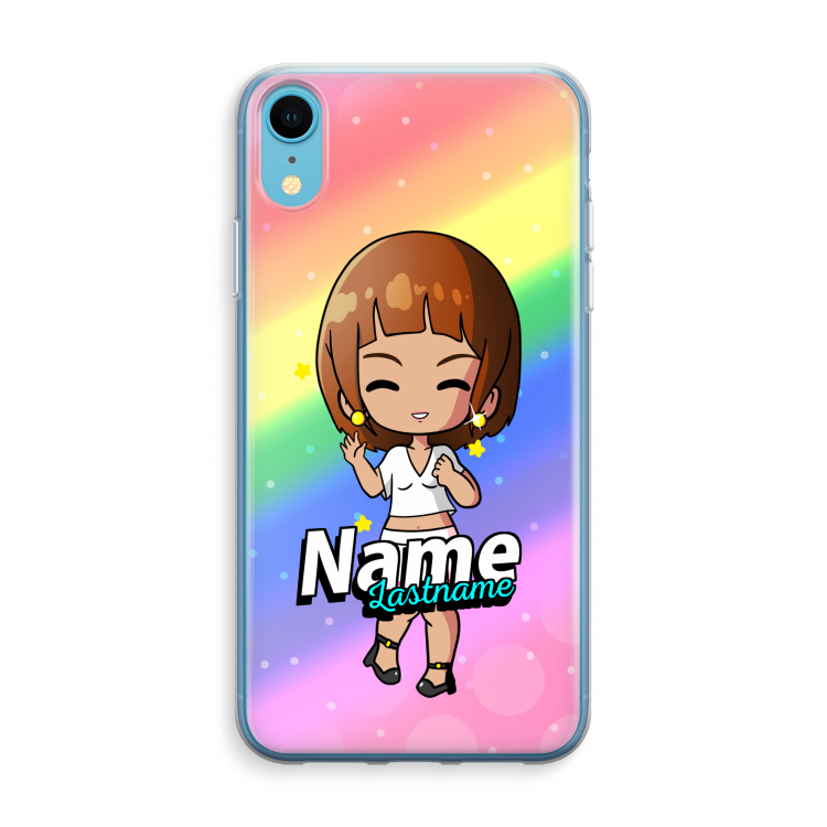 Chibi Maker vrouw: iPhone XR Transparant Hoesje
