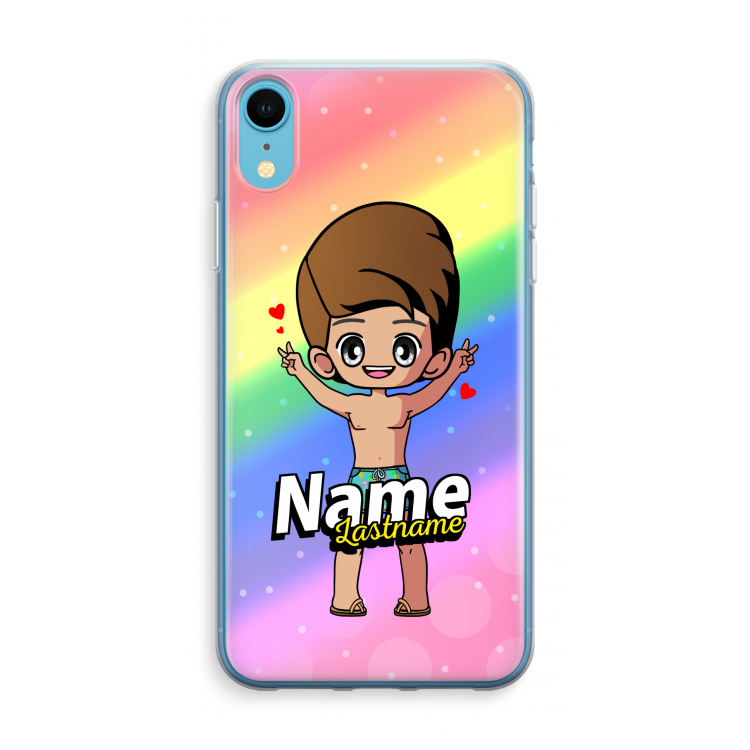 Chibi Maker man: iPhone XR Transparant Hoesje