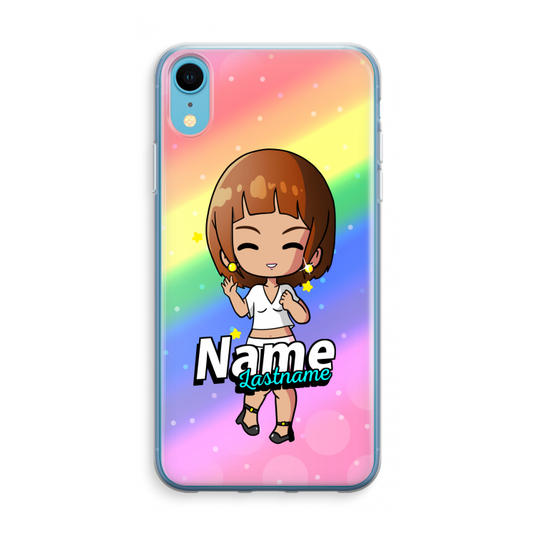 Chibi Maker vrouw: iPhone XR Transparant Hoesje